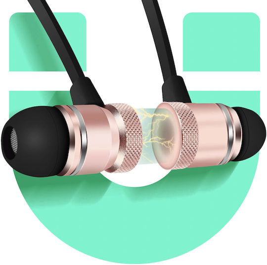 In-ear Bluetooth Headphone Remote Control + Microphone Black Rose Gold