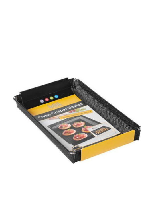 Nostik Nonstick Perforated Oven Baking Pan Crisper Multipurpose 18x28x3cm Black