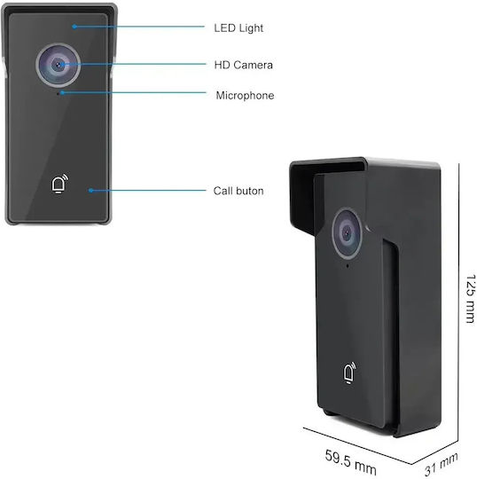 Set Video Interfon Fără Fir Wi-Fi