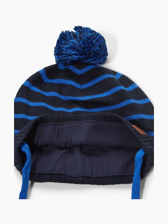 Kids Beanie Knitted Navy Blue