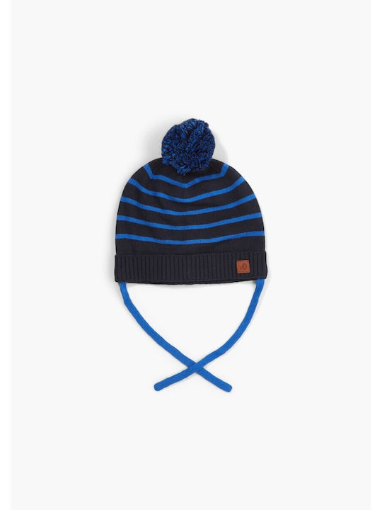 Kids Beanie Knitted Navy Blue