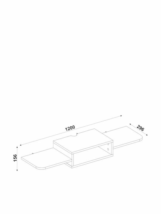 Stand TV Toby Alb L120xA29.6xÎ15.6cm