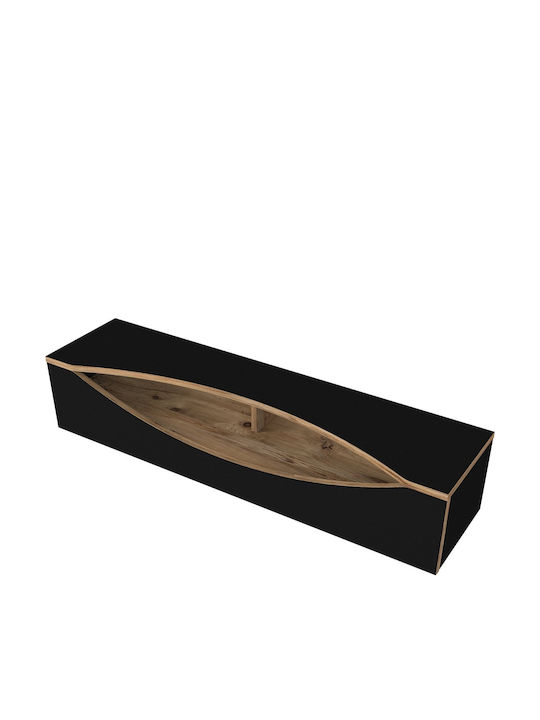 TV Stand Gieza Black 120x29.6x23.8cm