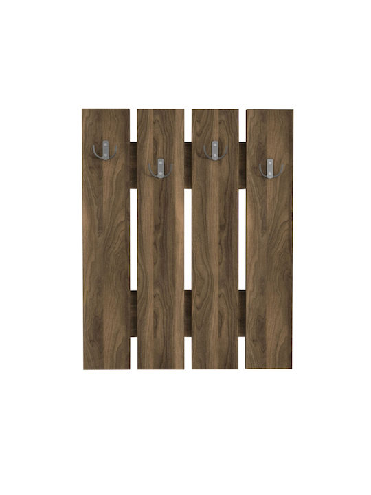UnicUtil Agățătoare De Perete Metalică Cu 8 Compartimente Maro 64.7x3.6x3.6cm
