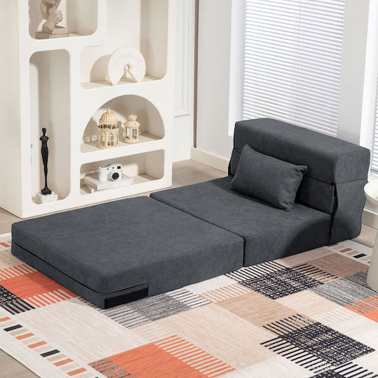 Multifunctional Bean Bag Chair Dark Gray 80x80x64cm