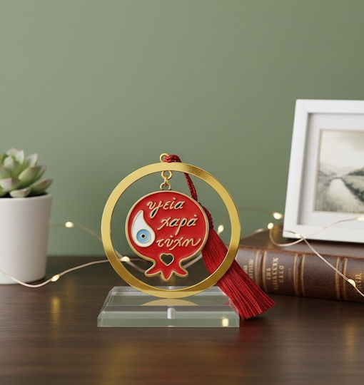 XMASfest de birou Amulet Rodie Roz 5x8cm 1buc