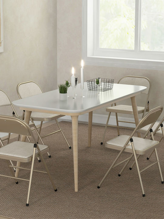 Καρέκλα Επισκέπτη σε Μπεζ Χρώμα 45x46x78cm 6τμχ