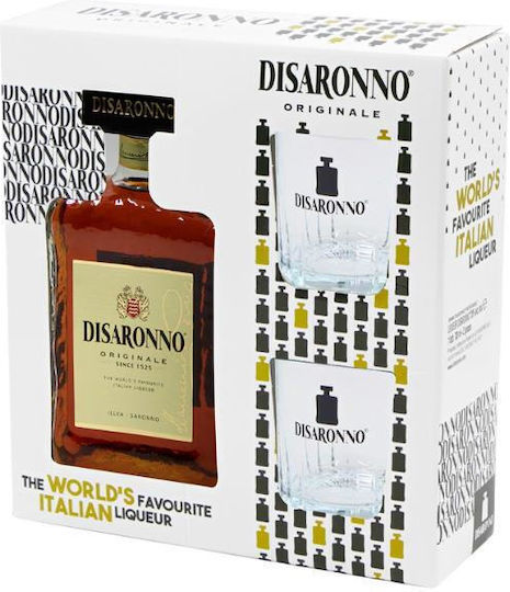 Liquer Amaretto Disaronno Gb 700ml 28% + 2 Glasses