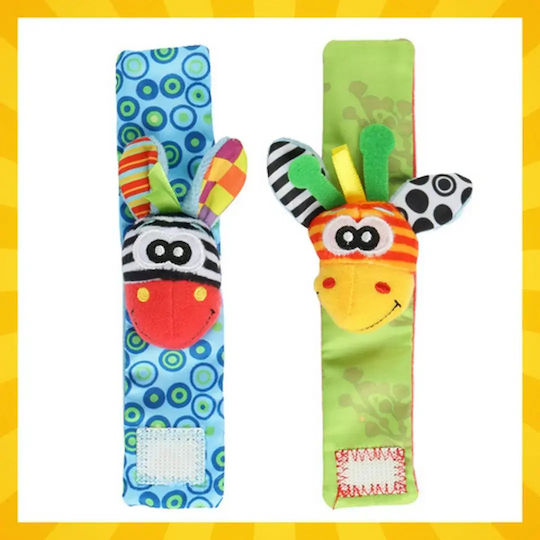 Kruzzel Set Baby Rattles and Wrist Rattles for Newborns