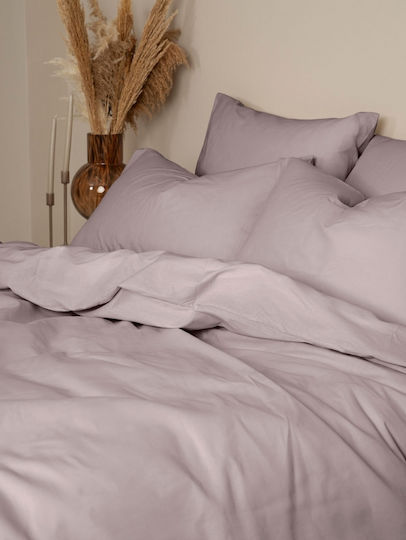 Sunshine Sheet Sets Double with Elastic 150x205+30cm. Cotton Feelings 151 Dark Grey 4pcs