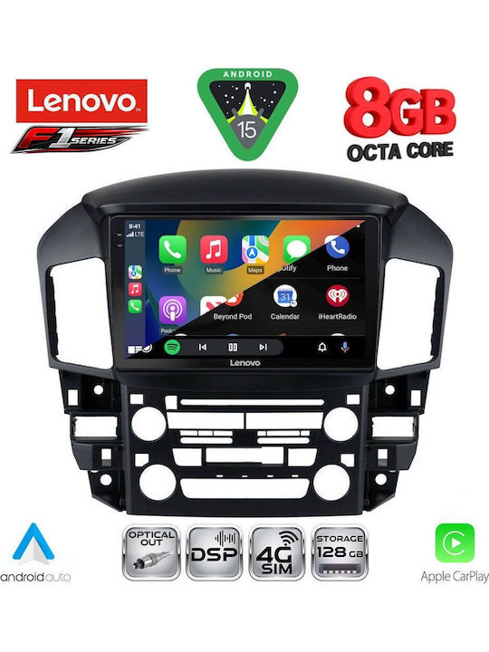 Lenovo Car Audio System for Lexus RX300 1998-2003 (Bluetooth/USB/WiFi/GPS/Apple-Carplay/Android-Auto) with Touch Screen 9"