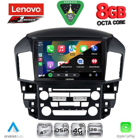 Lenovo Car Audio System for Lexus RX300 1998-2003 (Bluetooth/USB/WiFi/GPS/Apple-Carplay/Android-Auto) with Touch Screen 9"