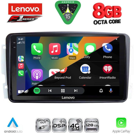 Lenovo Car Audio System for Mercedes-Benz CLK Class 2000-2004 (Bluetooth/USB/WiFi/GPS/Apple-Carplay/Android-Auto) with Touch Screen 9"