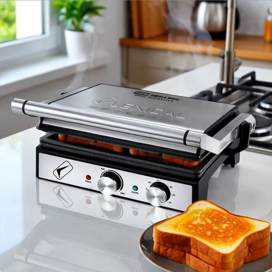 Lexical Τοστιέρα Γκριλιέρα 2000W Inox