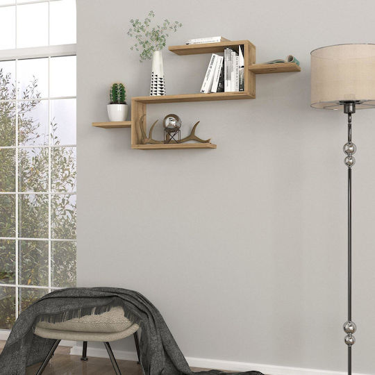 Wall Shelf Twist Brown 101x15x49cm