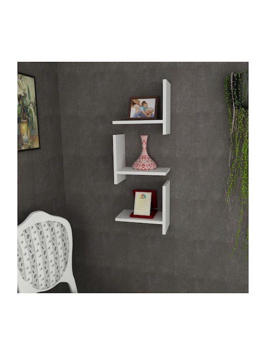 Shelf Wall White 32x22x90cm