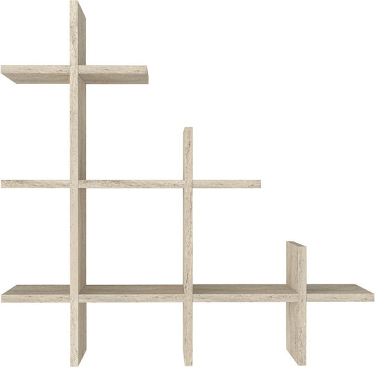Стенен Рафт Sky Grid Екрю 81.8x18x80см