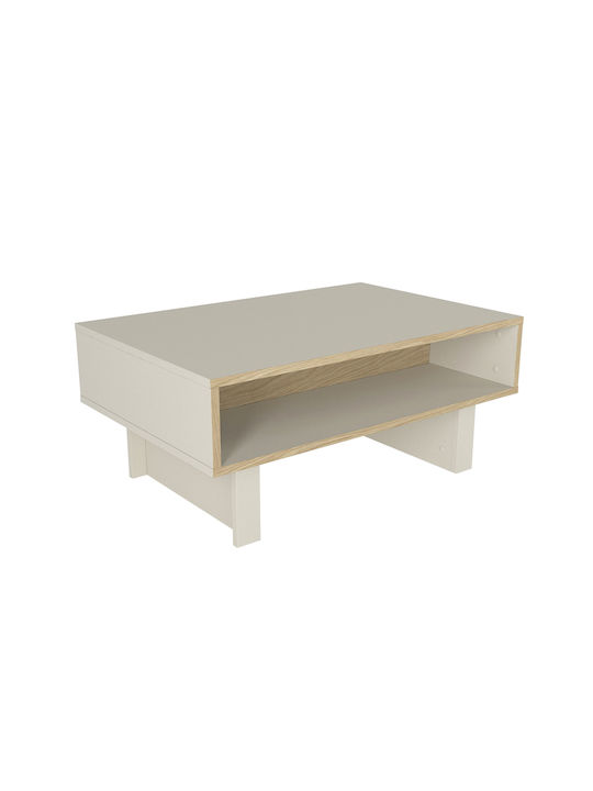 Masa De Cafea Centrală Rectangulară Selinos Din Lemn Sandstone L90xL60xÎ39.6cm