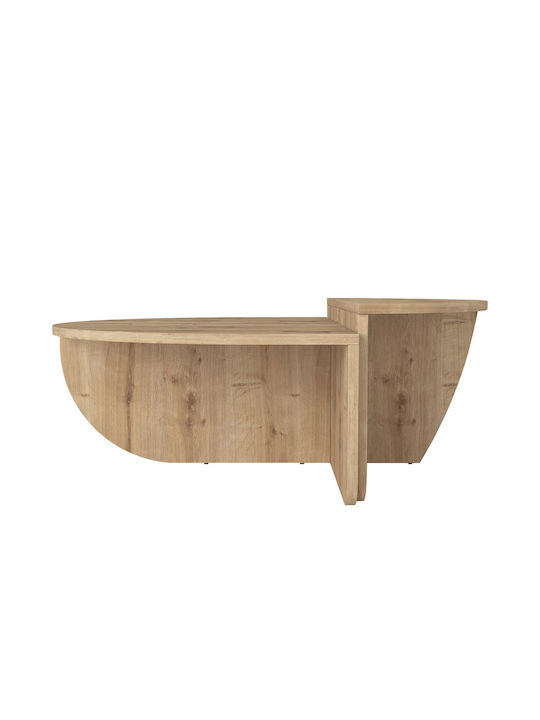 Rundes Zentral Kaffeetisch Nilvia Holz Sapphire M90xL85xH35cm