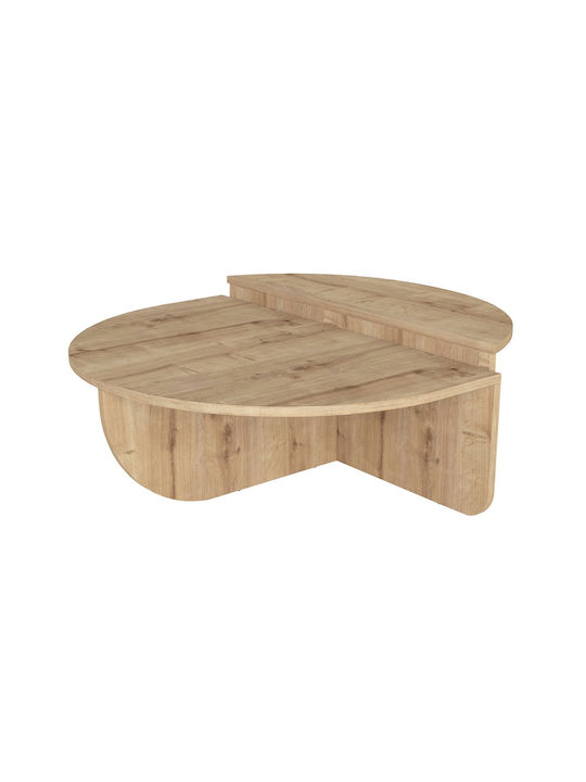 Rundes Zentral Kaffeetisch Nilvia Holz Sapphire M90xL85xH35cm
