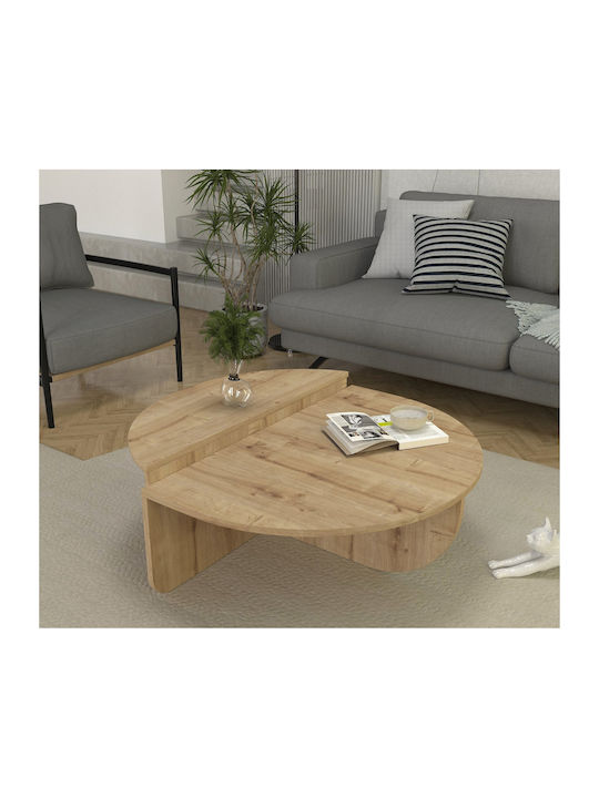 Rundes Zentral Kaffeetisch Nilvia Holz Sapphire M90xL85xH35cm