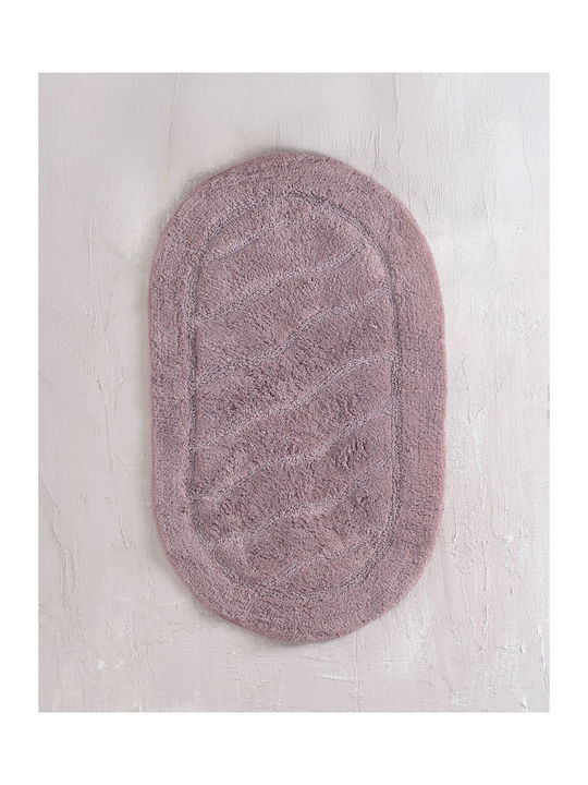 Rythmos Σετ Πατάκια Μπάνιου Βαμβακερό Οβάλ Oval 120-118-005 Εκρου 60x90εκ.