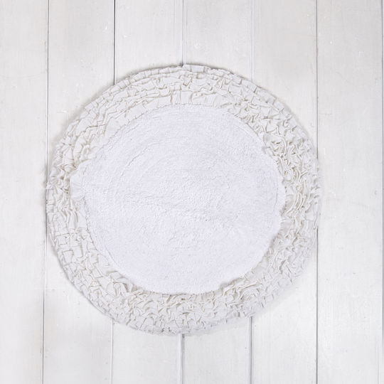 Nima Badematte Baumwolle Rund Eden 35916 White 60x60cm
