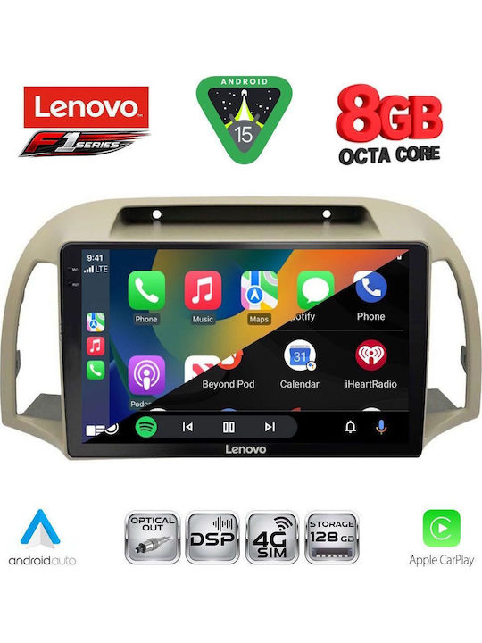 Lenovo Car Audio System for Nissan Micra 2002-2010 (Bluetooth/USB/WiFi/GPS/Apple-Carplay/Android-Auto) with Touch Screen 9"