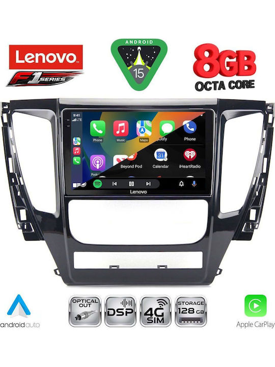 Lenovo Car Audio System for Mitsubishi Pajero 2013-2020 (Bluetooth/USB/WiFi/GPS/Apple-Carplay/Android-Auto) with Touch Screen 9"