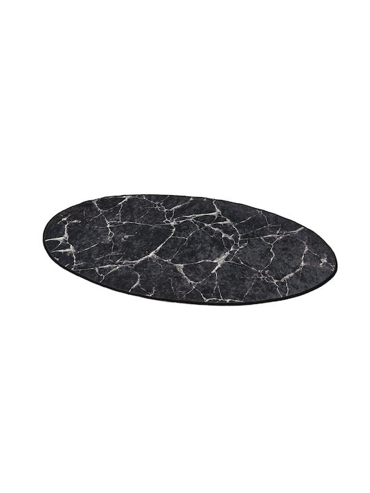 UnicUtil Antiderapant Covoraș de Baie Oval 359CHL4359 Negru 80x120buc
