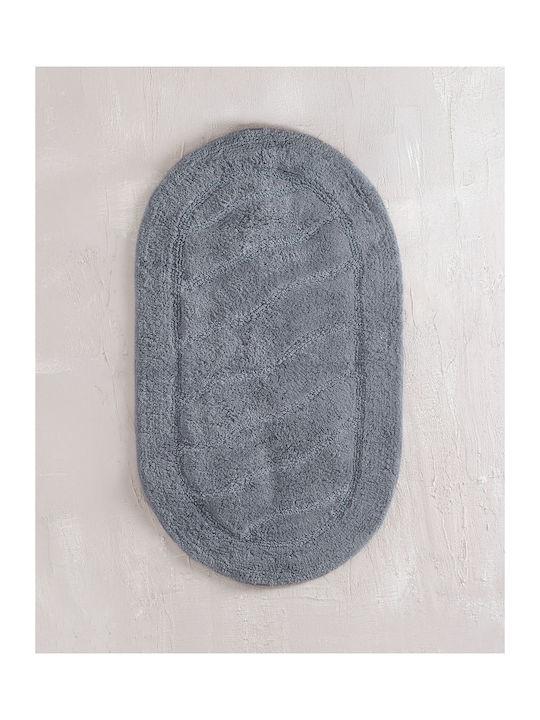 Rythmos Set Badematten Baumwolle Oval Oval 120-118-021 Dark Grey 60x90cm