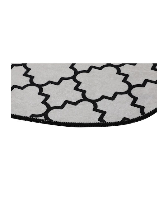 L'Εssentiel Maison Set Covorașe de Baie Oval White-black 2buc