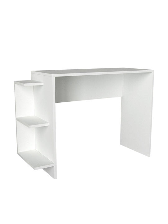 Birou Pure Whitespace Din Lemn Alb 104.5x40x73.8cm