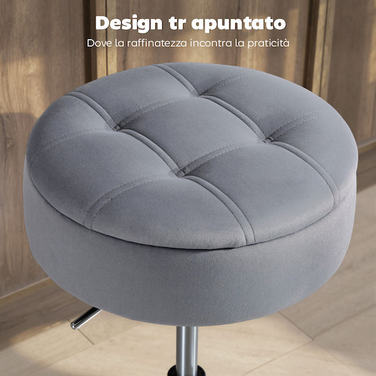 Stool Bar Bistro with Adjustable Height Gray 39x39x65cm
