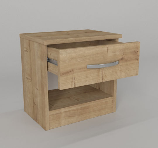 Κομοδίνο Ξύλινο Μπεζ 40x40x30cm