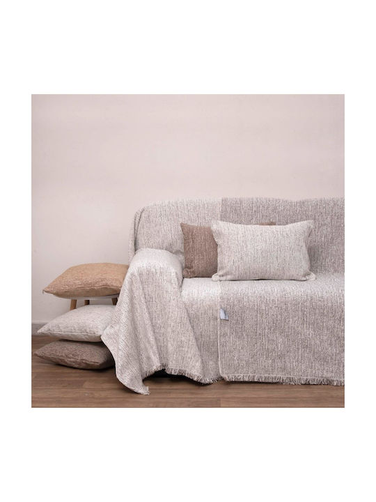 Anna Riska Sofa Cushion from 100% Cotton Ivory 42x42cm