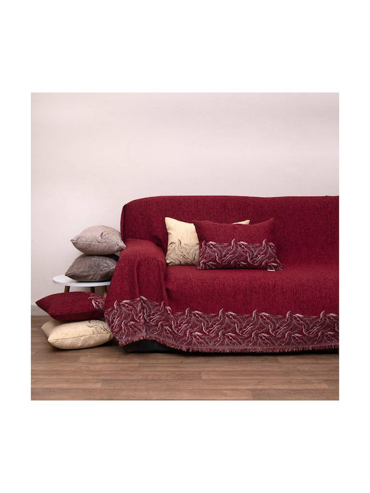 Viopros Sofa Cushion Burgundy 42x42cm