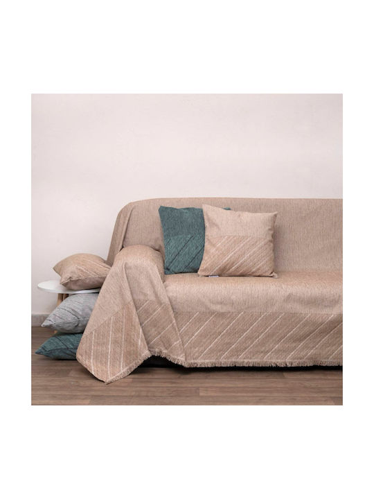 Anna Riska Μαξιλάρι Καναπέ από 100% Βαμβάκι Beige 55x55εκ.