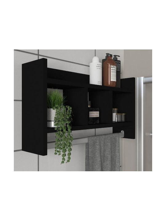 UnicUtil Wall Shelf 63.6x35x15cm Black