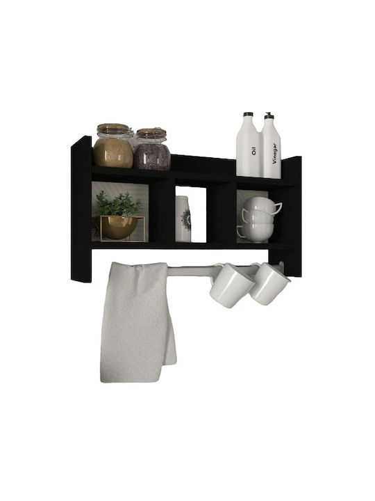 UnicUtil Wall Shelf 63.6x35x15cm Black