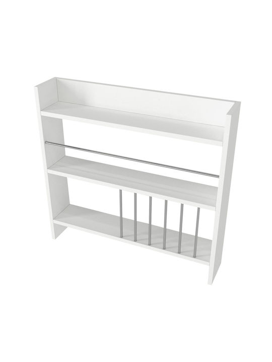 UnicUtil Επιτοίχιο Ράφι Ξύλινο 76x15x72εκ. Λευκό