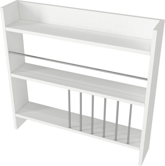 UnicUtil Wall Wooden Shelf 76x15x72cm White