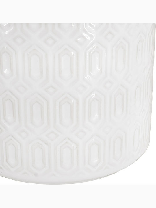 Artekko Planter Ceramic White 18x18x17cm.