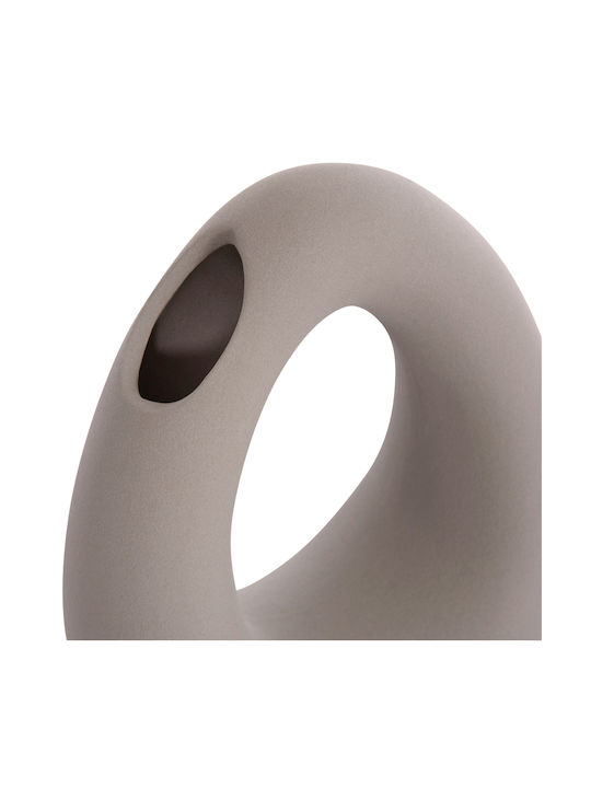 Homemarkt Tabletop Ceramic Decorative Ellipto Hm4644.03 Gray Matte 16.5x9x20 3pcs