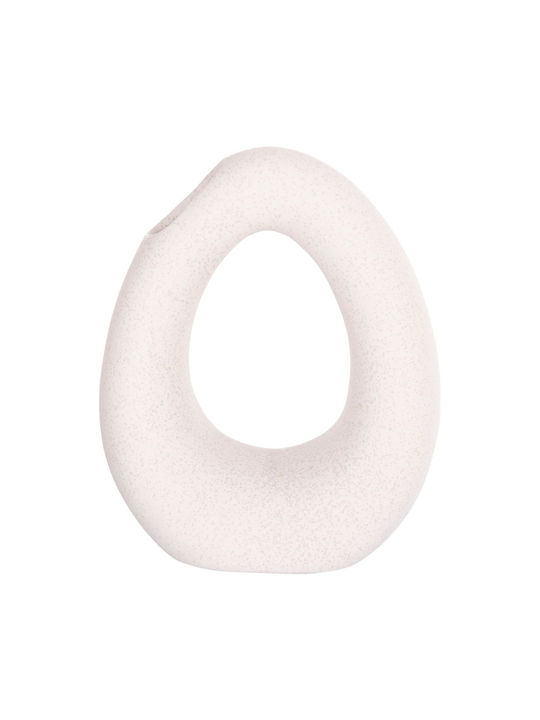 Tabletop Ceramic Decorative Ellipto Hm4644.01 Off-White Crystal 16.5x9x20 3pcs 1 Item
