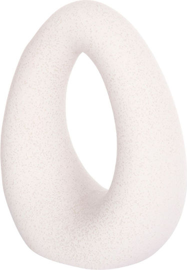 Tabletop Ceramic Decorative Ellipto Hm4644.01 Off-White Crystal 16.5x9x20 3pcs 1 Item