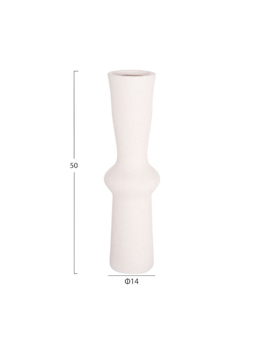 Homemarkt Tabletop Ceramic Decorative Scepter Hm4637.01 Crystal Off-White Φ14x50cm