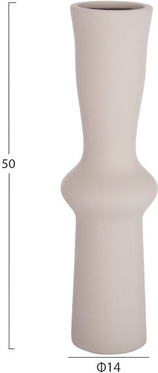 Homemarkt Επιτραπεζιο Κεραμικο Διακοσμητικο Scepter Hm4637.03 Γκρι Ματ Φ14x50υεκ
