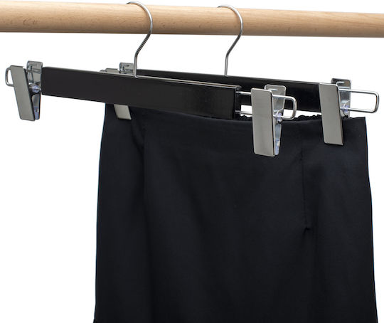 Humero Umeraș pentru Dulap pentru pantaloni Lemn Neagră 10buc