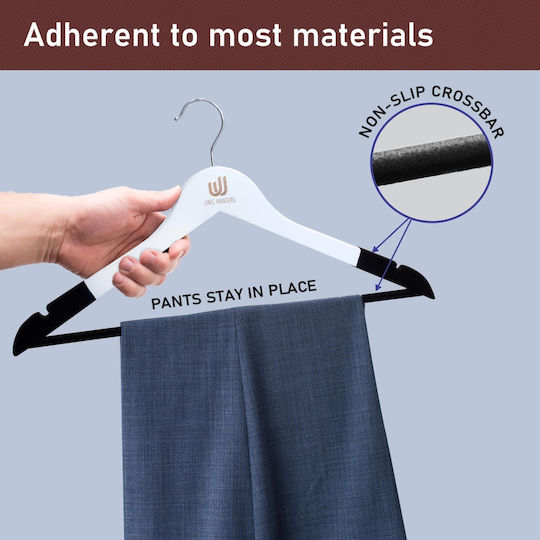 UnicUtil Clothes Hanger White UUUM02X5 5pcs
